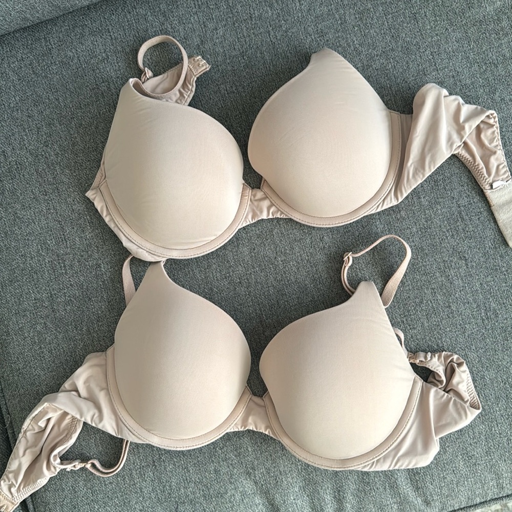 Set of 2 Victoria Secret Perfect Shape Push-up Bra size 34b